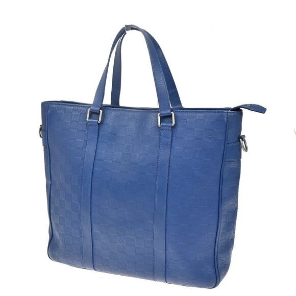 LOUIS VUITTON Tadao PM Hand Tote bag Damier Infini Blue Spain - Picture 1 of 14